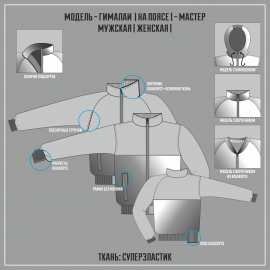 ГИМАЛАИ-СУПЕРЭЛАСТИК МАСТЕР куртка на поясе (Частичная сублимация)