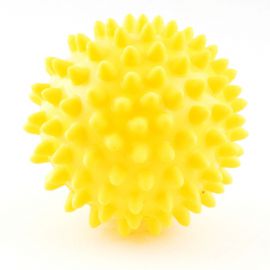 Мяч массажный, арт. 300108, ЖЕЛТЫЙ, диам. 8 см, поливинилхлорид