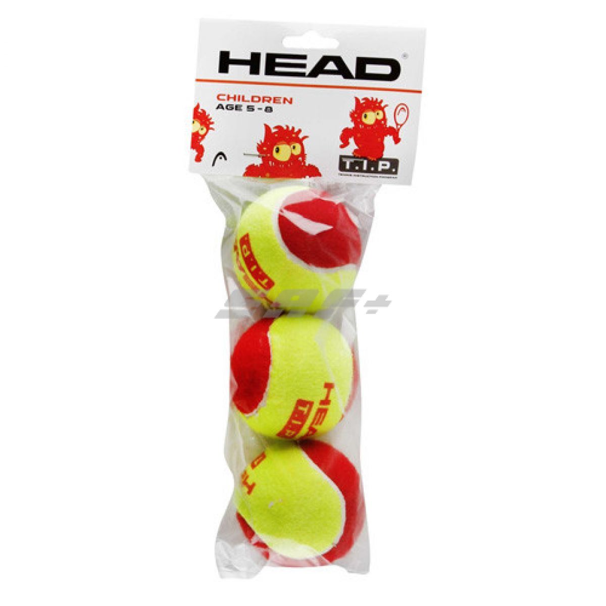 Мяч теннисный Мяч теннисный HEAD T.I.P Red, арт.578113,уп.3 шт, фетр,нат.резина,желто-красный