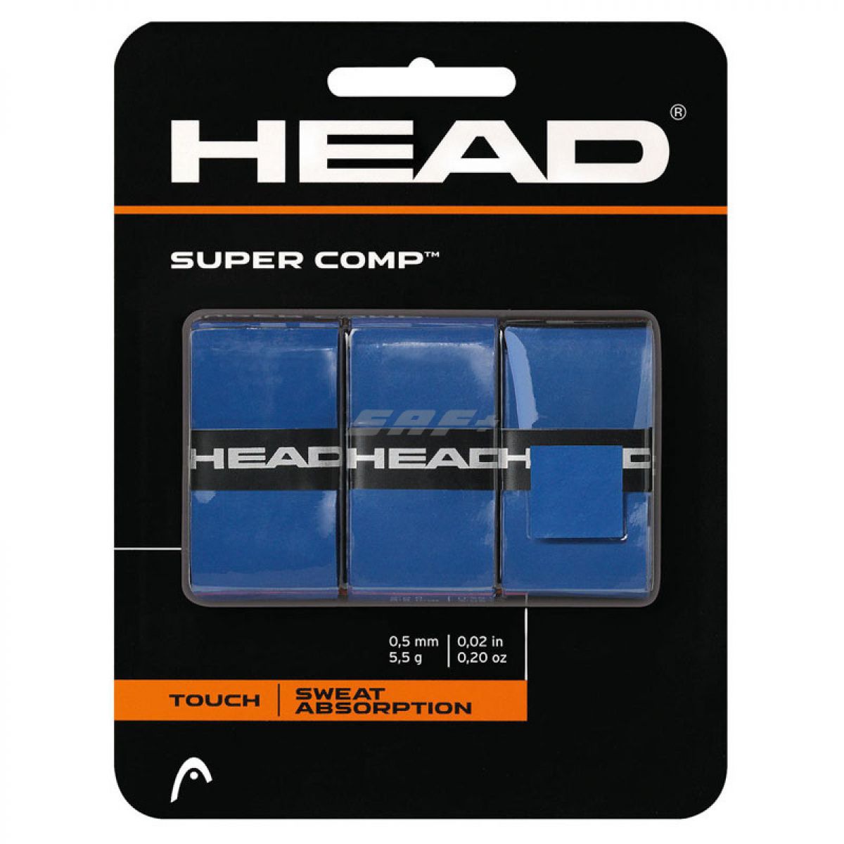 Овергрип Head Super Comp (СИНИЙ), арт.285088-BL, 0.5 мм, 3 шт, синий