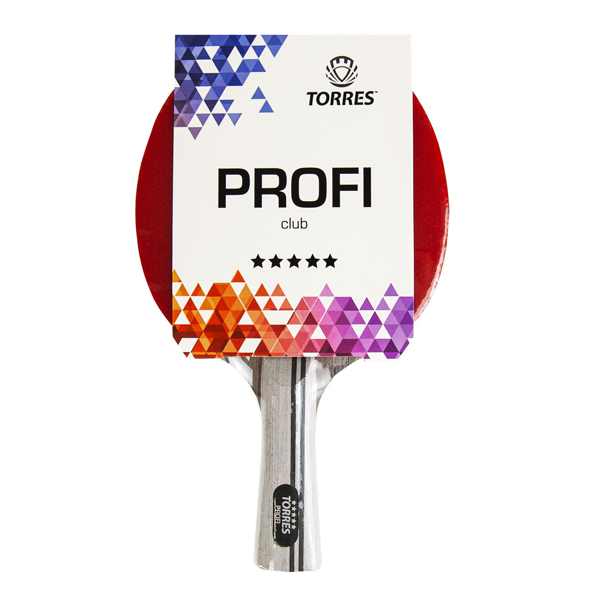 Ракетка для н/т TORRES Profi 5*, арт.TT21009, для спортсменов, накладка 2,0 мм, конич. ручка