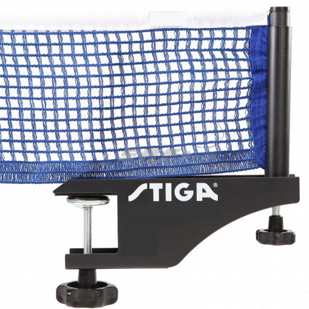 Сетка для наст. тенниса STIGA Expert, арт.503, с мет. стойками, измер. высоты, хлопок, синяя